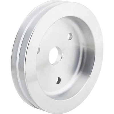 Polea inferior doble de aluminio, se adapta a bomba corta de bloque pequeño Chevy Foto 1 de 4