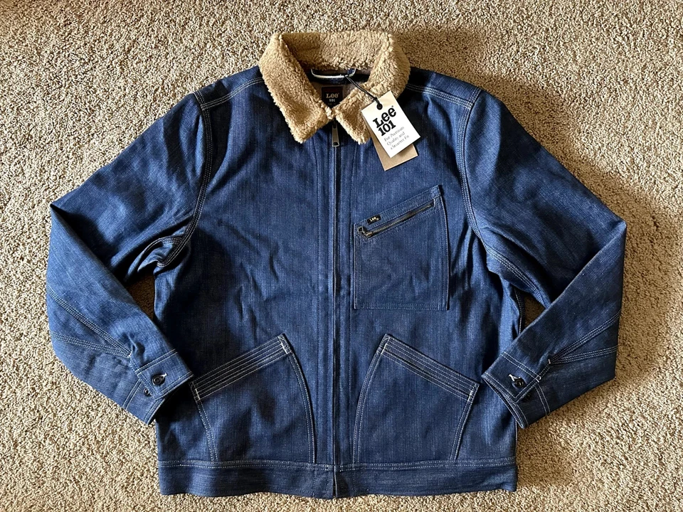 Talla M-XXL: Lee 101 Sherpa Denim Chaqueta Manta Forrada Ribete Japonés Nueva $350 Foto 1 de 1