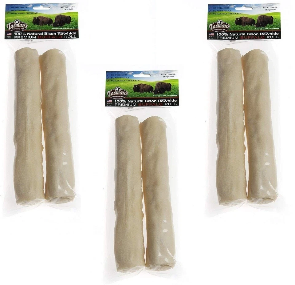 (3 Pack) All-Natural Buffalo Rawhide Rolls, Large, 2 Rolls each - Image 1 of 1