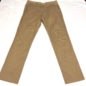 J Crew Pants Mens 32x32 Brown Cotton Bowery Chino Business Casual Preppy - Picture 1 of 10