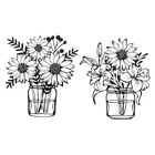 Set of 2 Metal Flowers Wall Art Sunflowers Wall Decor Floral Home Decorations 