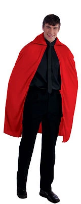 45" RED SATIN POLYESTER CAPE DEVIL VAMPIRE MAGICIAN HALLOWEEN COSTUME ACCESSORY - image 1 of 2