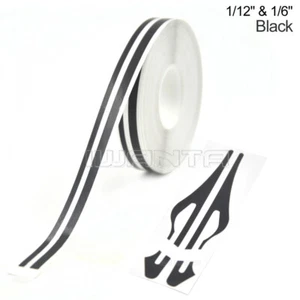 1/12" & 1/6" Black Pinstriping Pin Stripe DIY Line Vinyl Tape Decal Sticker 32ft - Picture 1 of 7