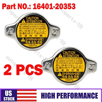 2pcs 16401-20353 Radiator Cap For Acura TLX Honda Toyota Camry Corolla 2001-2017 Foto 1 de 4