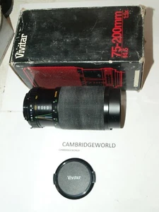 Vivitar MC 75-200mm F4.5 MINOLTA MD Mount MACRO 1:5X Zoom Lens in a FACTORY BOX - Picture 1 of 2