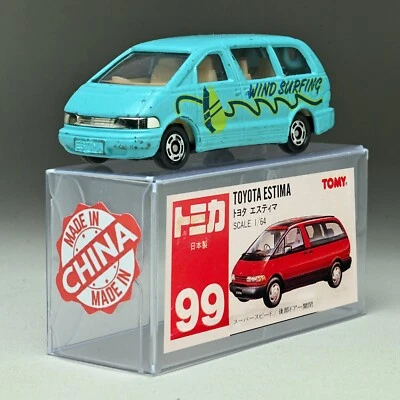 Tomica No.99 Toyota Estima (Wind Surfing) por Tomy en 2000 Diecast Toy Car Foto 1 de 4
