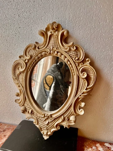 Vintage French Rococo style Oval Mirror wall mirror Cover