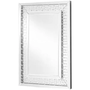 Elegant Decor Sparkle 36" x 24" Contemporary Clear Crystal Frame Mirror - Picture 1 of 8