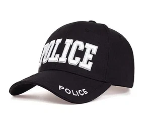Police Black Adjustable Baseball Cap. Great Look. Brand New. Ships Fast. - Picture 1 of 7