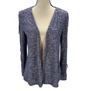 Selfie Long Lace Up Detail Sleeve Lightweight Cardigan - Blue - size Medium - Picture 1 of 9