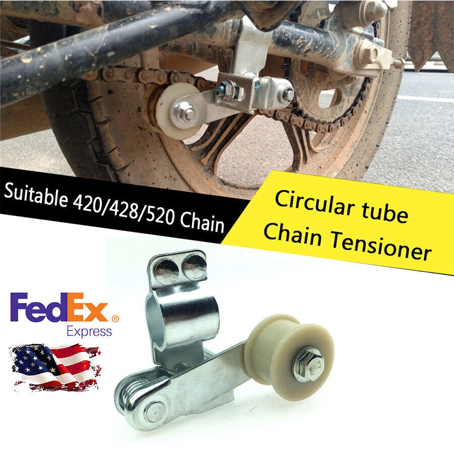 Steel Universal Motorcycle Chopper Adjuster Chain Tensioner For Circular Tube - Изображение 1 из 4