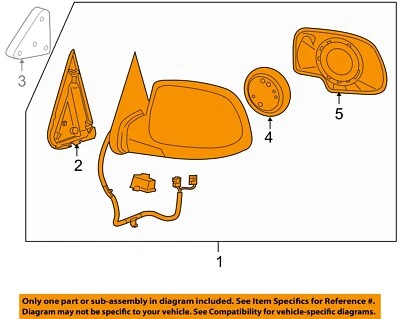 Used Right Door Mirror fits: 2004 Chevrolet Silverado 1500 pickup Power classic Foto 1 de 4