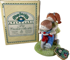 1985 Cabbage Patch Kids Gimme A Ride Ceramic Figurine Xavier Roberts w/ Tag - Picture 1 of 9