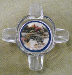 #D430.  SOUVENIR GLASS ASHTRAY - MELBOURNE BOTANICAL GARDENS - Bild 1 von 4