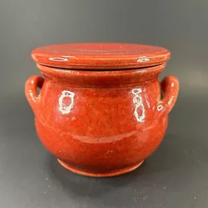 Merlot Red Clay French Butter Bell Graessel Gres Alsace Pottery Soufflenheim - Picture 1 of 13