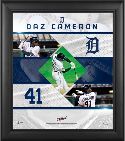 Daz Cameron Detroit Tigers Framed 15x17 Stitched Stars Collage Cover