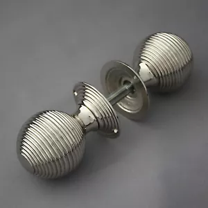 Large Nickel Beehive Door Knobs - Picture 1 of 9