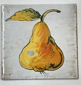 Arte de pared vintage azulejo o remache decoración de cocina PERA hecho en Italia 5 6/8" - Imagen 1 de 2