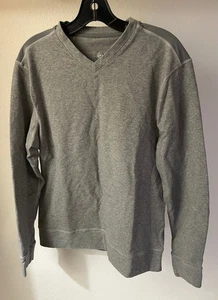 Lululemon Sweatshirt MEDIUM Herren V-Ausschnitt Schulter Patch grau Pullover - Bild 1 von 7