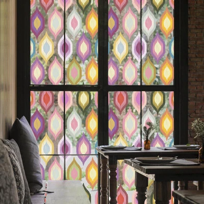 KINA Pellicola adesiva per vetro Gocce vintage finestre box doccia bagno vetrate