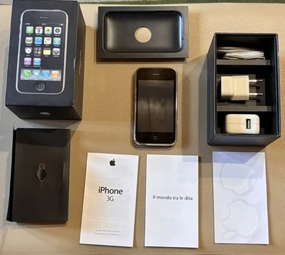 Apple IPhone 3g 8GB Nero come nuovo scatola box accessori originali match IMEI - Immagine 1 di 4