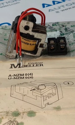 NUEVO DISYUNTOR KLÖCKNER MOELLER U-NZM 9 (4) BAJO VOLTAJE BOBINA DE DISPARO U-NZM9 Foto 1 de 4