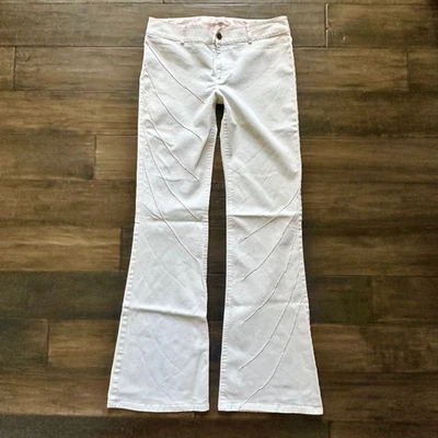 Pantalones acampanados ALICE + OLIVIA vintage rosa pipeado blanco talla 6 ¡QUERIDO!! Foto 1 de 4