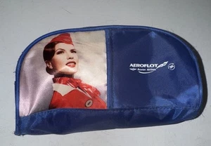 Aeroflot Russian Airlines Business Class Amenity Kit Bag slippers shoe horn eye - Picture 1 of 6