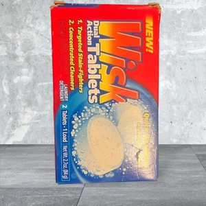 Detergente para ropa Wisk tabletas de doble acción detergente para ropa paquete de 2 Nuevo de Lote Antiguo - Imagen 1 de 2