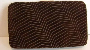 Bolso de Mano Judith Leiber Marrón Chocolate Cordón Gamuza Usado - Imagen 1 de 12