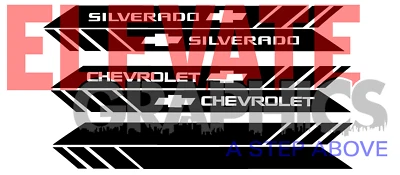 Se adapta a Chevy Silverado Stripes Rocker tres gráficos de vinilo calcomanías de 3 m 1999-2026 Foto 1 de 4