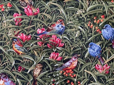 Meadowlands Birds by Sentimental Studios for Moda Cotton Quilt Fabric 2 Yds HTF - Image 1 of 2