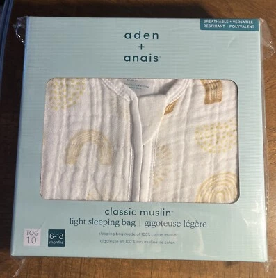 aden + anais Baby Sleeping Bag, 100% Cotton Muslin, Wearable Swaddle Blanket ... - Image 1 of 4