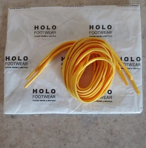 1 Paar Schuhschnüre gelb flach Schnürsenkel 100% recycelt RPET für HOLO Maverick Fresh - Bild 1 von 7