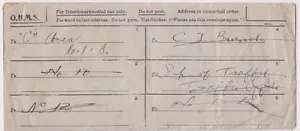 Cubierta de reutilización de la policía australiana OHMS probablemente de 1900 a varias ramas - Imagen 1 de 2