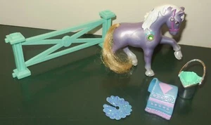 VINTAGE KENNER LITTLEST PET SHOP LPS CRYSTAL SPARKLING PONY HORSE FENCE SETLOT - Picture 1 of 8