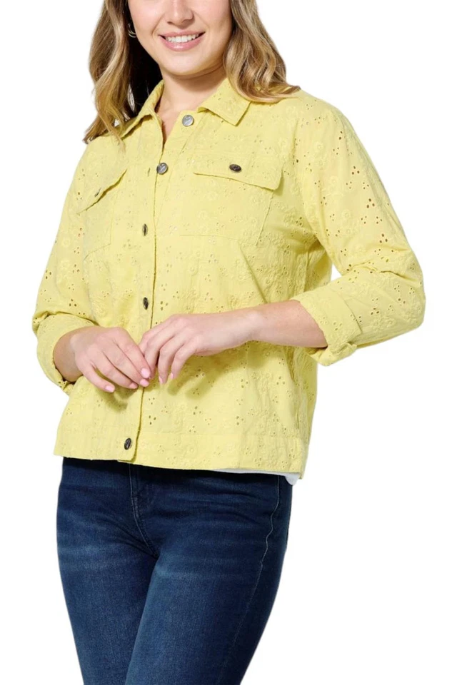 Chaqueta Colleen Lopez Algodón Ojales Citron Foto 1 de 1