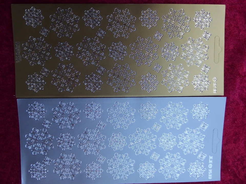 Konturensticker - Sticker für Kartengestaltung - Winter - Große Schneeflocken -  - Bild 1 von 1