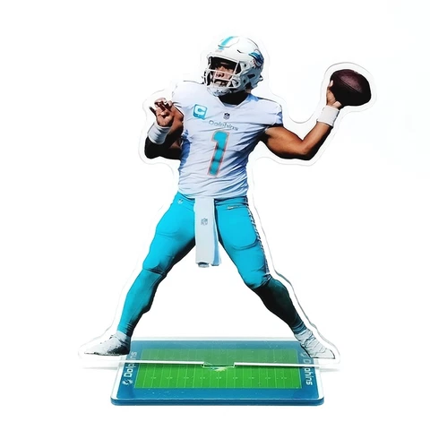 Tua Tagovailoa Figure - #1 of Miami Dolphins Touchdown Pass Figurine Ornament Cover
