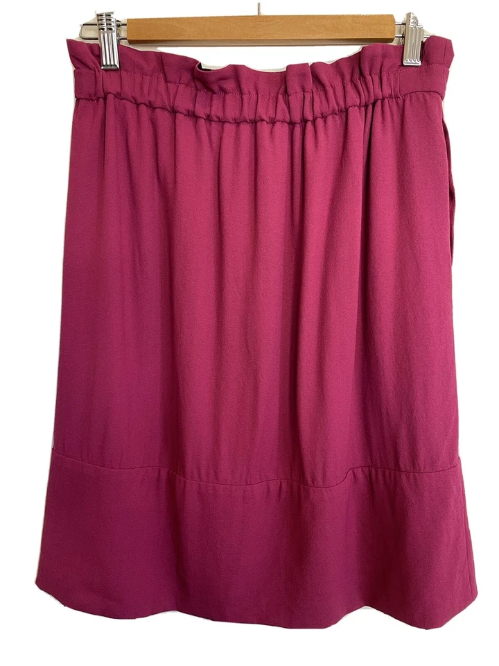 Emporio Armani Talla 42 10 Rosa Crepe Bolsa de Papel Cintura Falda Hecha en Italia Diseñador Foto 1 de 4