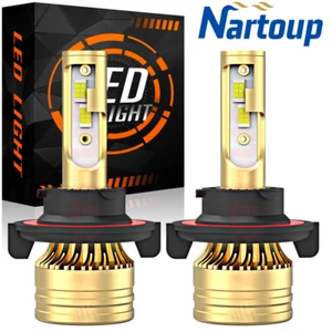2X Luces Fuertes Para Auto Coche Luz Carro Kit H13 LED Headlight Blanco High Low - Foto 1 di 7