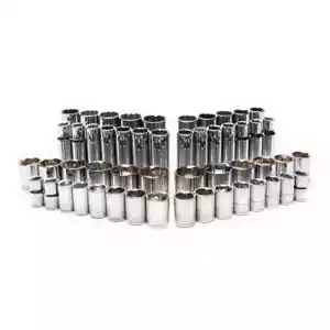 Husky 1/2 in. Drive SAE and Metric Socket Set (52-Piece) - Picture 1 of 7