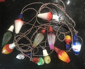 Vintage Very Old Glass Christmas Tree Lights. Large. As Found. Please Read. - Picture 1 of 13