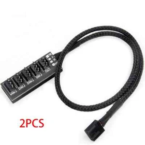 2 szt. 1to5 4Pin PWM Wentylator CPU HUB Obudowa Chłodnica Rozdzielacz zasilania Przedłużacz Kabel Adapter - Zdjęcie 1 z 5