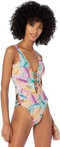 Bar 3 259832 Women's Brand Strappy Plunge One Piece Swimsuit Size Large - Picture 1 of 3