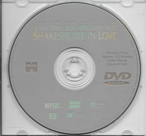 Shakespeare in Love 1998 Standard Edition DVD Like New DISC ONLY - Picture 1 of 2