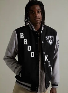 ULTRA GAME BROOKLYN NETS Varsity Jacket - Large - Picture 1 of 7