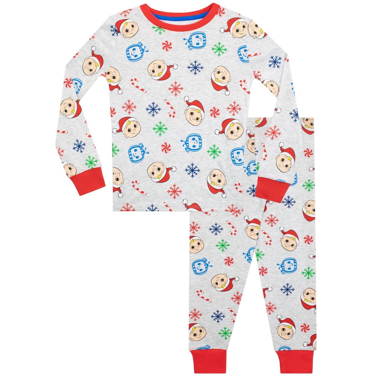 Akyzic Kids Christmas Pajamas Set — 100% Cotton Santa Snowman Sleepwear For Boys & Girls (3-14 Years)