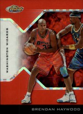 2004-05 Finest X-Fractors Red Wizards Basketball Card #71 Brendan Haywood /99
