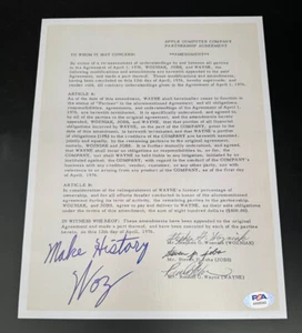 Steve Woz Wozniak SIGNED 8x10 Photo Apple Comp Contract Jobs PSA/DNA AUTOGRAPHED - Bild 1 von 3
